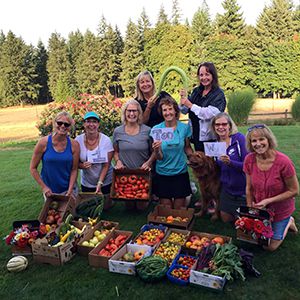 Women with produce