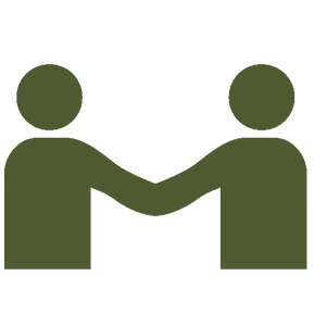 Two People Touching Hands Icon