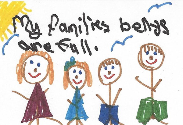 RND Kids Drawing Two A child's thank you note