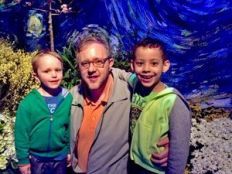 Feeding America's Brady Koch and his children.