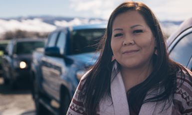 Photo of a woman smiling at the camera