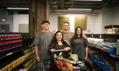 Calles family in pantry.