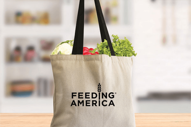 A full Feeding America tote bag.