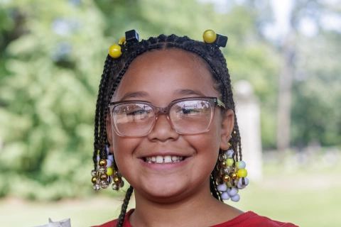 Jalissa at the summer meal program at the Ken Rock Community Center in Rockford, Illinois