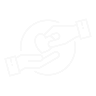 Give icon showing a hand accepting a heart.