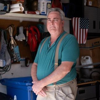 Jeff Vaupel at his home in Sarasota, Florida.