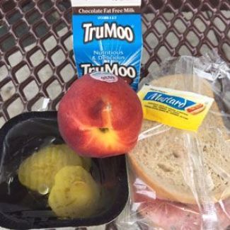 A meal at a summer program site.