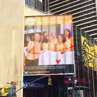 Hunger Action Month Billboard in Times Square