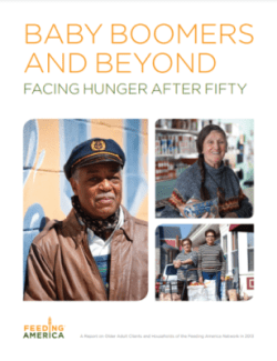 cover of the report: Baby Boomers and Beyond, Facing Hunger After Fifty
