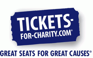 Tickets-for-charity.com logo and tagline: great seats for great causes.