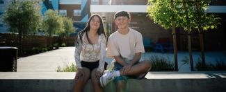 Leila and Gage at a community center in Fresno, CA