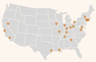 map of fam3 sites across the usa