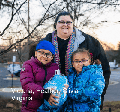 Heather, Victoria and Olivia from Virginia.