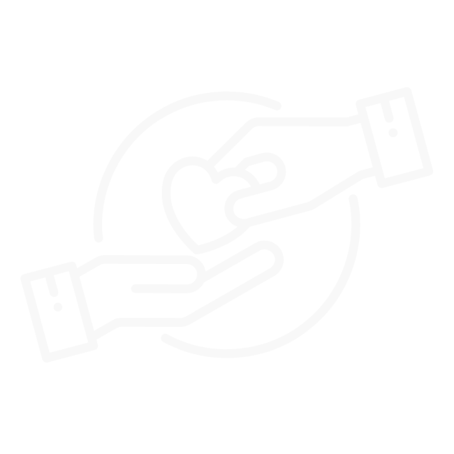 Give icon showing a hand accepting a heart.