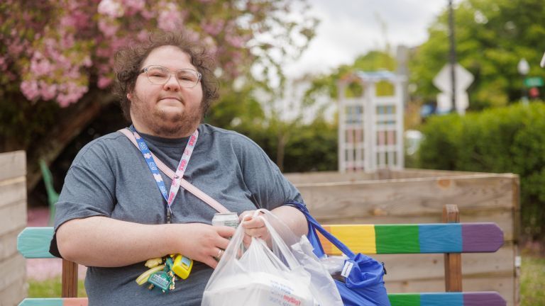 A neighbor story featuring Blue, a member of the LGBTQ+ community living in Massachusetts.