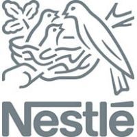 Nestle logo with birds in nest