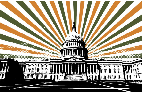 stylized image of the US Capitol building