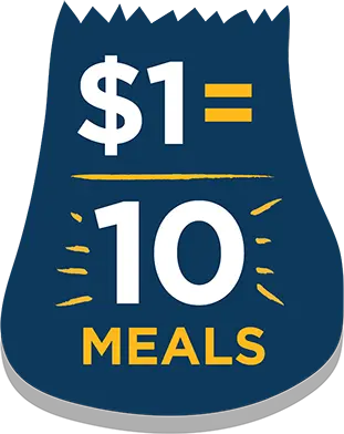 Statistic: $1 = 10 meals!